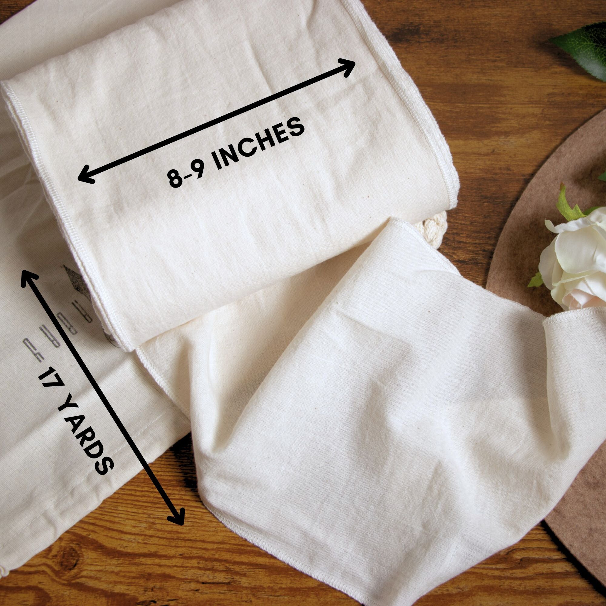 SageAbay Unbleached Cotton Muslin Bengkung Belly Binding Wrap 'Victoria'
