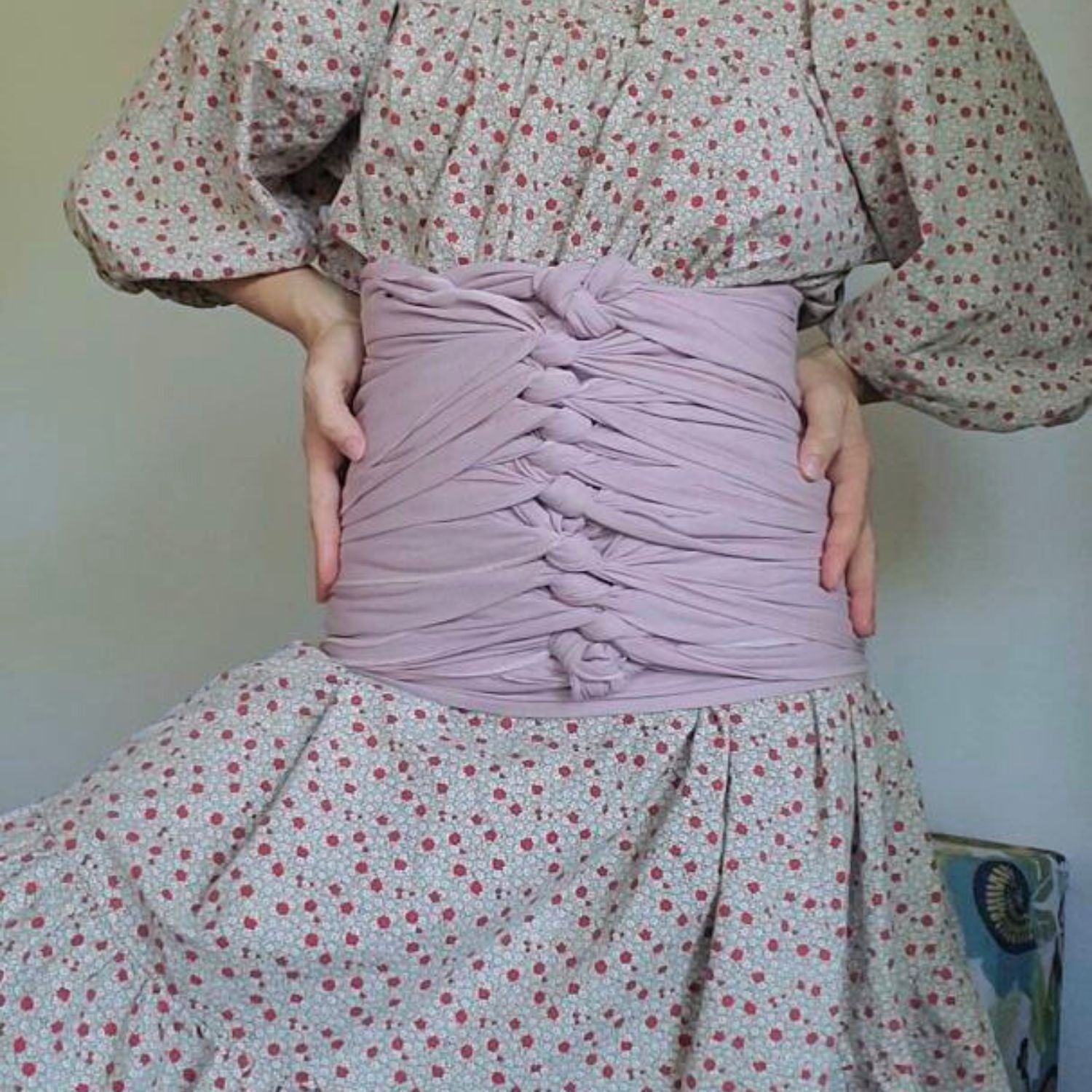 Lila Linen Cotton Bengkung Belly Binding Wrap